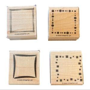 Stampin Up Around & About Set Of 4 Wood Stamps